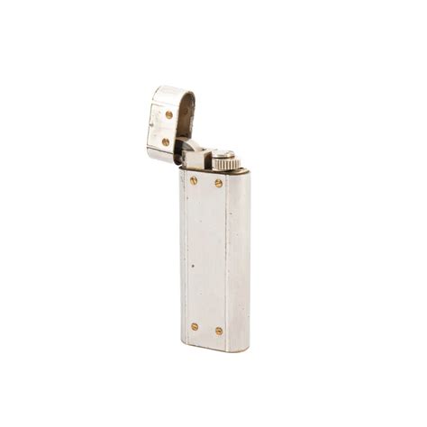 Vintage Cartier Les Must Santos lighter Silver Plated 1970s